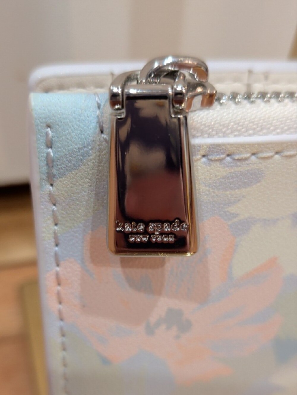 kate spade Pastel Floral Snap Wallet With Zip Devin Hidden Garden Small Slim - Picture 6 of 16